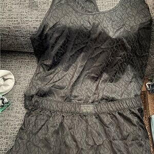 Victoria's Secret Charcoal Monogram Pajama Set